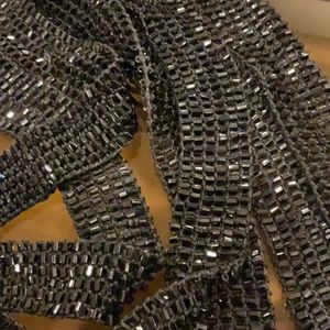 Beautiful black beaded belt or neck drape.  Awesome!